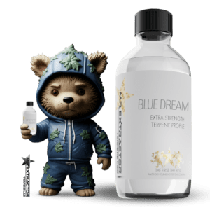 Bottle of Mr Extractor Blue Dream Botanical Terpenes, a top-selling product in 2023. Organic and botanical terpenes for enhanced CBD experience. Delta 8 and Delta 9 compatible