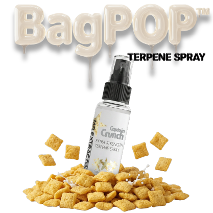 Captain Crunch terpene spray (BagPOP™) — extra-strength aroma/flavor spray bottle with crunchy cereal decoration