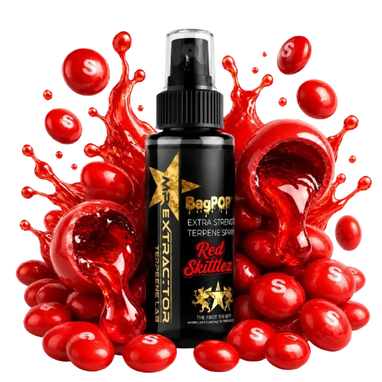Cherry Zkittles Terpene Spray with a bright cherry candy flavor for flower