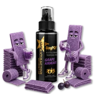 Grape Airheadz Terpene Spray with bold grape taffy flavor for flower