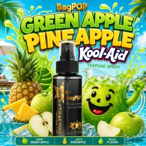 Green Apple Pineapple Kool-Aid Terpene Spray bottle for flower and blunts
