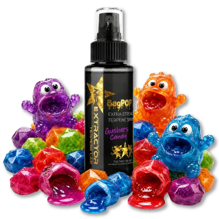 Gushers Terpene Spray by BagPop for flavored flower and pre-rolls