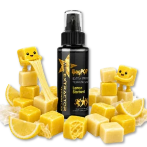 Lemon Starburstz Terpene Spray with sweet lemon fruit-chew flavor for flower