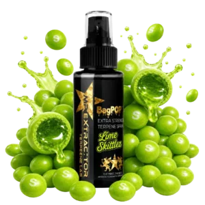Lime Zkittles Terpene Spray with tangy green lime candy flavor for flower