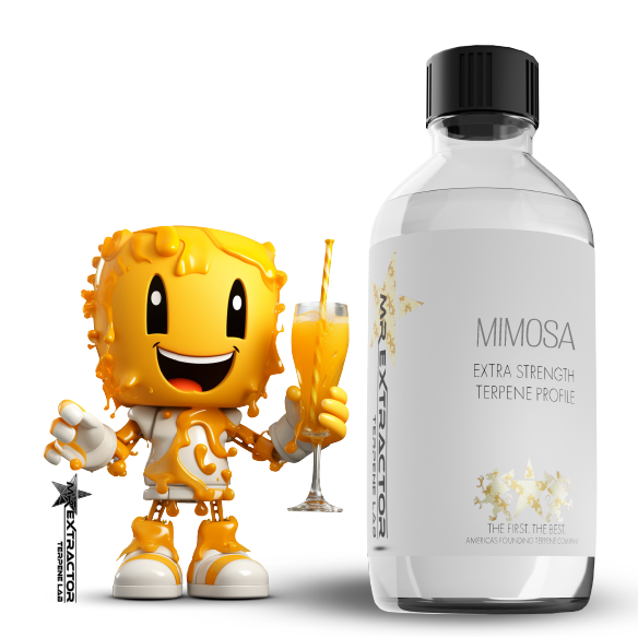 Celebrate with the bubbly essence of Mr Extractor's popular Mimosa Terpenes. Voted as the most cheerful blend in 2023, its citrusy champagne-like aroma sets the tone for delightful moments.