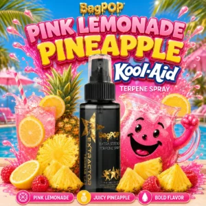 Pink Lemonade Pineapple Kool-Aid Terpene Spray bottle for flower and blunts