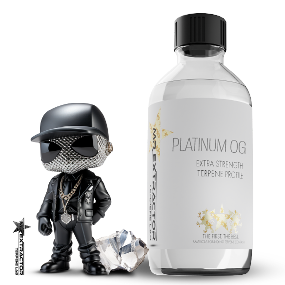 Dive into a realm of luxury with Mr Extractor's Platinum OG Terpenes. Recognized as 2023's most premium blend, it offers an opulent aroma that has made it a top seller in America.