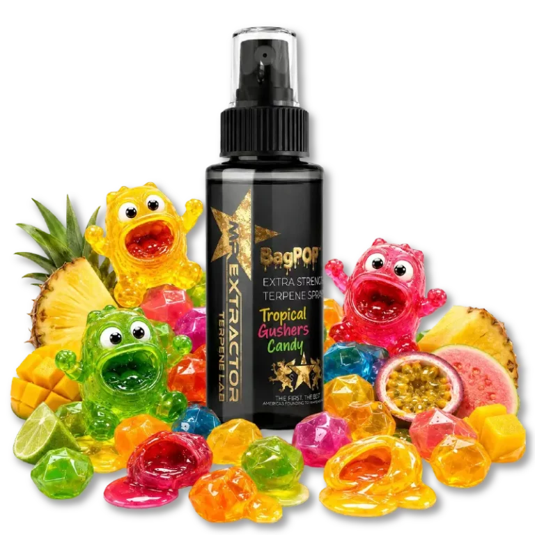 Tropical Gushers Terpene Spray for flavored flower and pre-rolls