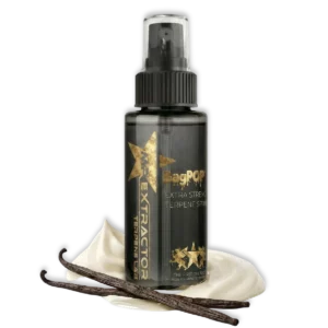 Vanilla Bean BagPOP Terpene Spray bottle with vanilla beans and creamy swirl